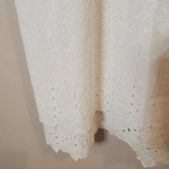 Madewell white Eyelet Tiered Midi sleeveless Dress - Picture 11 of 13